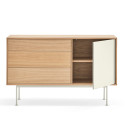 Mini buffet bas tendance 1 porte 3 tiroirs en bois YOKO