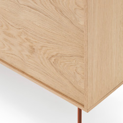 Buffet bas tendance 2 portes 3 tiroirs en bois YOKO