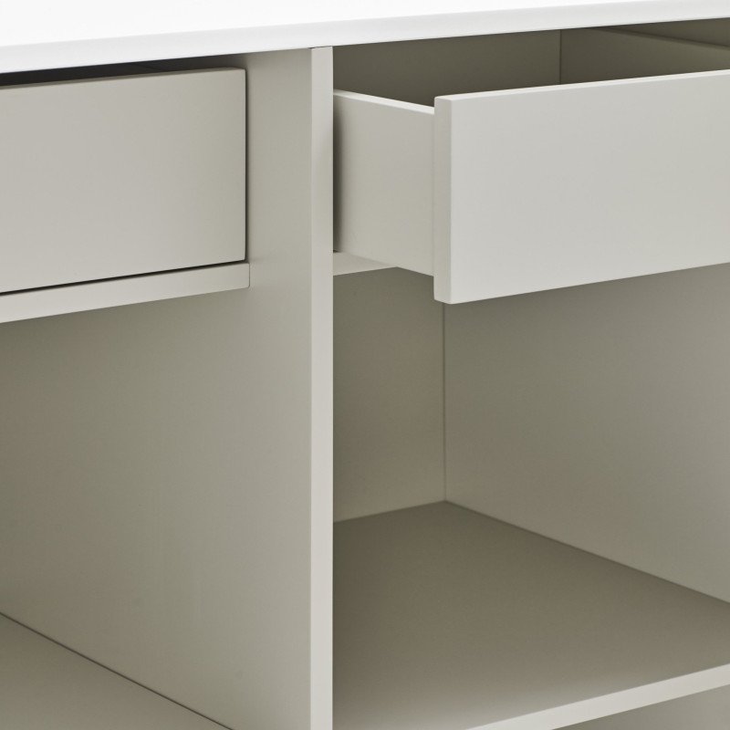 Buffet haut moderne 2 portes en bois DORIC
