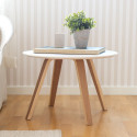 Table basse rende 60 cm scandinave en bois WOODSEN