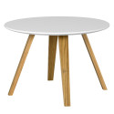 Table basse rende 60 cm scandinave en bois WOODSEN