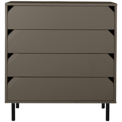 Commode 4 tiroirs moderne en bois 90cm NATE