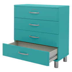 Commode style rétro 4 tiroirs 86cm MALIBU