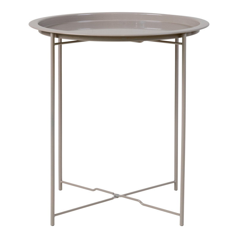 Table d'appoint minimaliste en métal beige BASTILLE