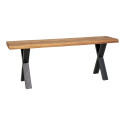 Banc salle à manger en bois et pieds en métal 120cm ZALIPA
