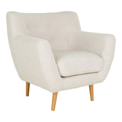 Fauteuil style scandinave en fausse fourrure SKYALA