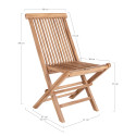 Chaise extérieur en bois teck TORETO