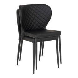 Chaise en simili cuir effet matelassée MEGAN