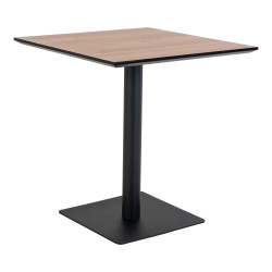 Table extensible 4 à 6 personnes bois clair et pieds métal noir 120 à 160  cm Norde