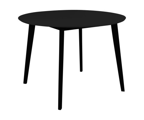 Table à manger ronde en bois noir 105cm SIANA