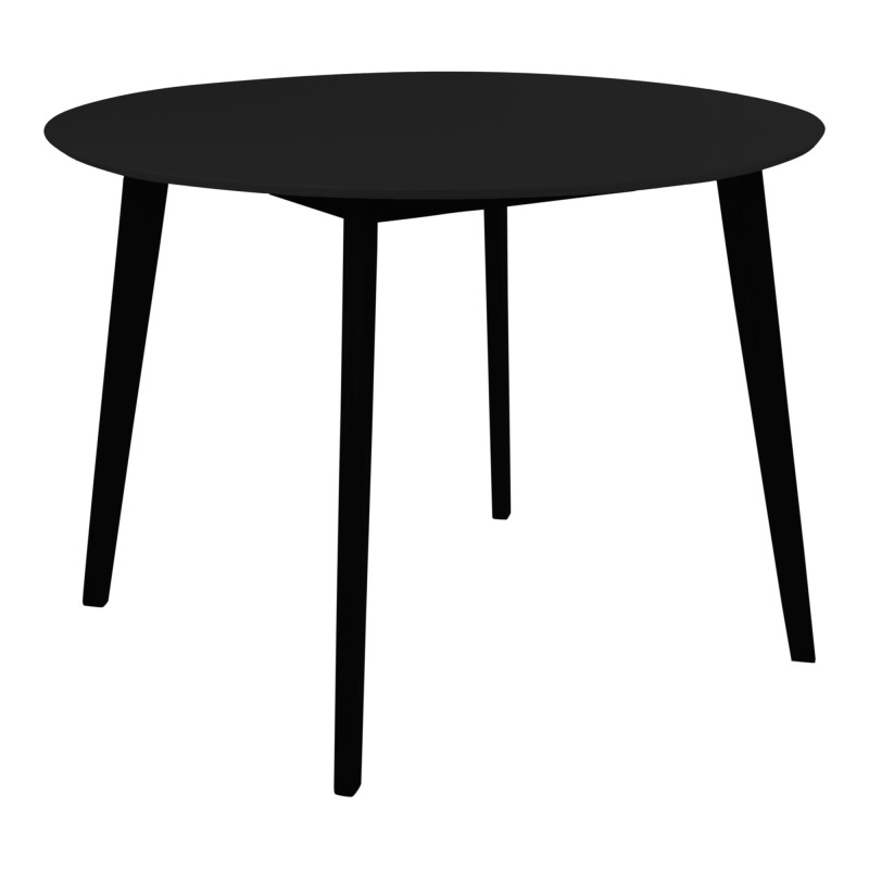 Table à manger ronde en bois noir 105cm SIANA
