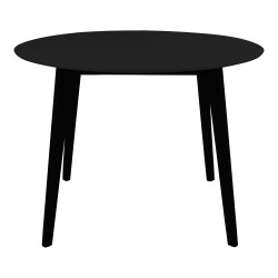 Table à manger ronde en bois noir 105cm SIANA