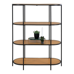 Etagère ovale avec 4 tablettes et contour en métal GIVAUDE