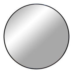 Miroir rond 80cm contour métal MALTA