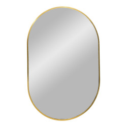 Miroir ovale contour en métal MIMOSA