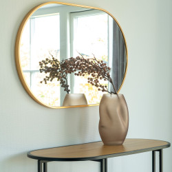 Miroir ovale tendance avec rebord 80cm MIMOSA