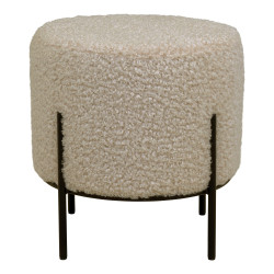 Pouf tendance en tissu bouclé FLUFFY