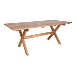 Table de jardin 6 personnes 200x90cm en bois massif OCKO