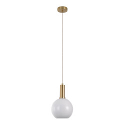 Suspension boule tendance en verre et laiton LUNNY