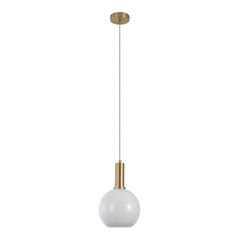 Suspension boule tendance en verre et laiton LUNNY