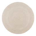 Tapis rond tressé beige 180cm en plastique recyclé MONICA