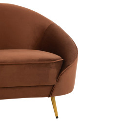 Canapé contemporain en velours marron JAKARTA