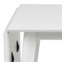 Table à manger carrée avec rallonge visible en bois ROXY