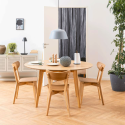 Table à manger ronde en bois 140cm ROXY