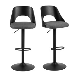 Lot de 2 tabourets de bar contemporain BOB