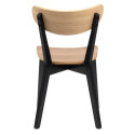 Lot de 2 chaises minimaliste bicolore en bois ROXY
