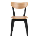 Lot de 2 chaises minimaliste bicolore en bois ROXY