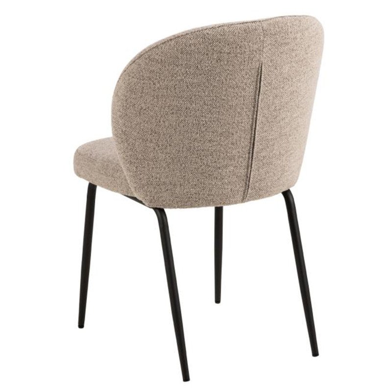 Lot de 2 chaises modernes en tissu bouclé KOURTNEY