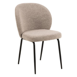 Lot de 2 chaises modernes en tissu bouclé KOURTNEY