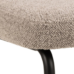 Lot de 2 chaises modernes en tissu bouclé KOURTNEY
