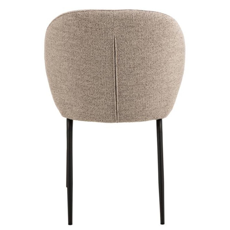 Lot de 2 chaises modernes en tissu bouclé KOURTNEY