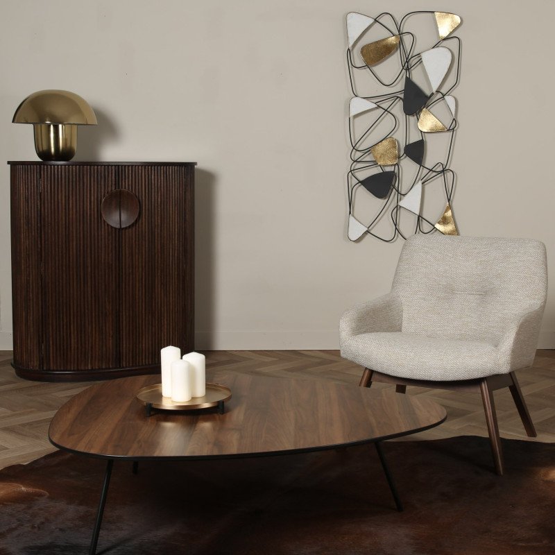 Lampe design champignon métal doré SEZIM