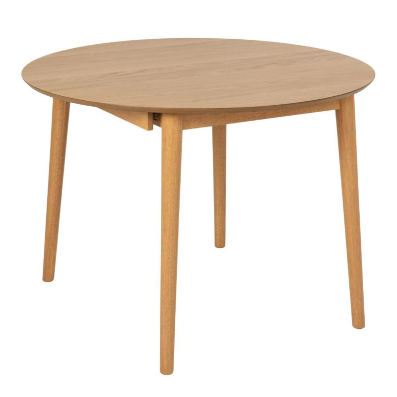 Table à manger ronde extensible 115cm en bois MADA