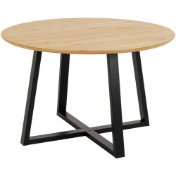 Table à manger design ronde en bois 120cm KAYLA