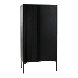 Armoire haute en chêne noir THOR