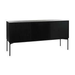 Buffet 2 portes en bois noir THOR