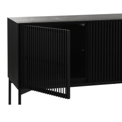 Buffet 2 portes en bois noir THOR