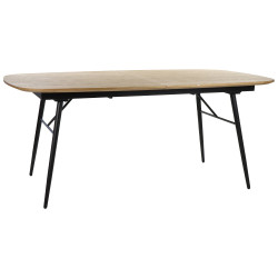 Table à manger extensible en bois et métal 230x105cm LAURETTA