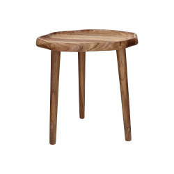 Table d'appoint ronde en bois naturel RADJA