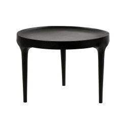 Table basse ronde en aluminium noir 49cm NAMI