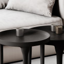 Table basse ronde en aluminium noir 49cm NAMI