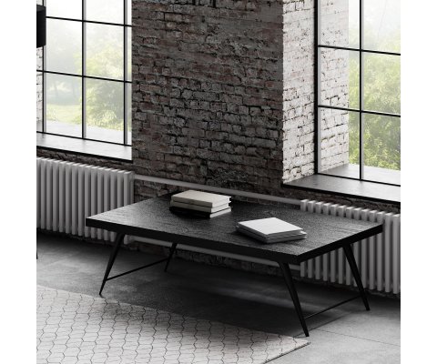 Table basse rectangulaire en bois et métal 125cm UTAH