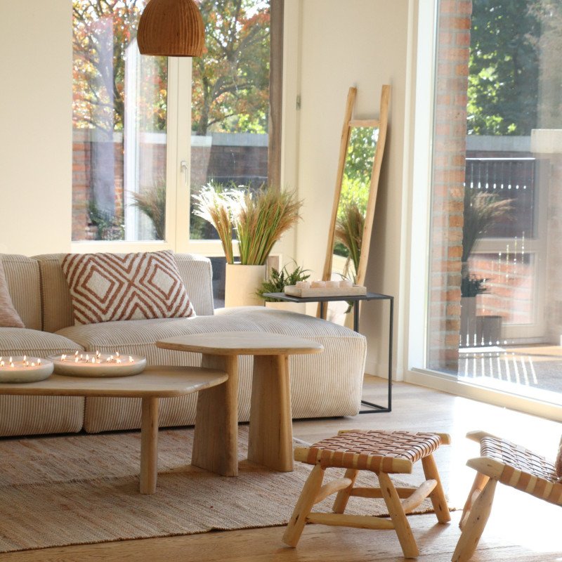 Table basse irrégulière en bois de manguier JASMINE