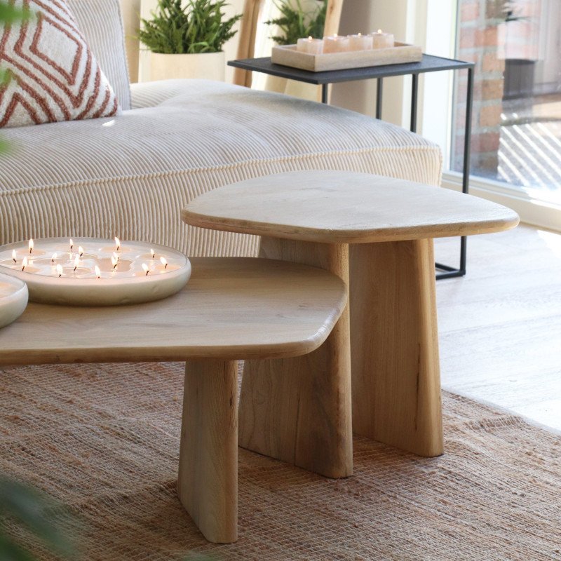 Table basse irrégulière en bois de manguier JASMINE