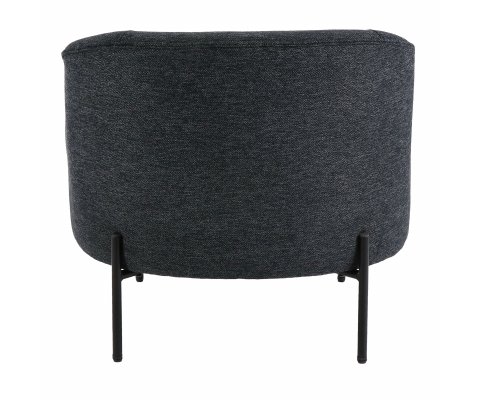 MILES - chaise relax - tissu - L 73 x W 68 x H 70 cm - gris foncé