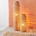 ROTA - lampadaire - jacinthe d'eau / rotin - DIA 22 x H 70 cm - naturel
